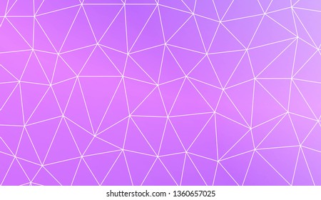 Triangles mosaic cover. For flyer, screen, business presentation. Vector illustration. Blur Sweet Dreamy Gradient Color Background