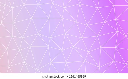 Triangles mosaic cover. For flyer, screen, business presentation. Vector illustration. Blur Sweet Dreamy Gradient Color Background