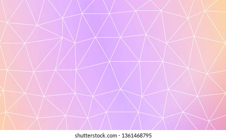 Triangles mosaic cover. For flyer, screen, business presentation. Vector illustration. Blur Sweet Dreamy Gradient Color Background