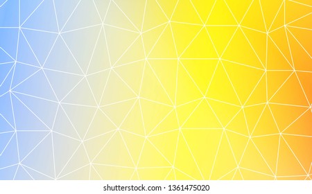 Triangles mosaic cover. For flyer, screen, business presentation. Vector illustration. Blur Sweet Dreamy Gradient Color Background