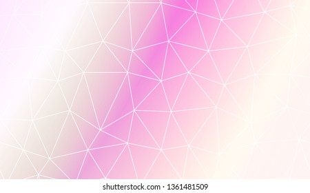 Triangles mosaic cover. For flyer, screen, business presentation. Vector illustration. Blur Sweet Dreamy Gradient Color Background