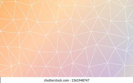 Triangles mosaic cover. For flyer, screen, business presentation. Vector illustration. Blur Sweet Dreamy Gradient Color Background