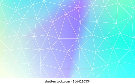 Triangles mosaic cover. For flyer, screen, business presentation. Vector illustration. Blur Sweet Dreamy Gradient Color Background