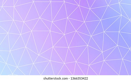 Triangles mosaic cover. For flyer, screen, business presentation. Vector illustration. Blur Sweet Dreamy Gradient Color Background