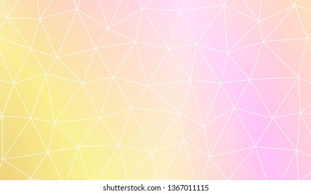 Triangles mosaic cover. For flyer, screen, business presentation. Vector illustration. Blur Sweet Dreamy Gradient Color Background