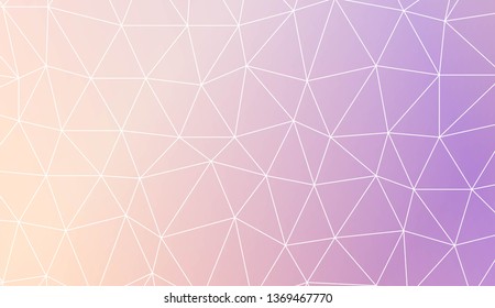 Triangles mosaic cover. For flyer, screen, business presentation. Vector illustration. Blur Sweet Dreamy Gradient Color Background