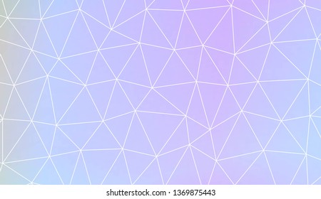 Triangles mosaic cover. For flyer, screen, business presentation. Vector illustration. Blur Sweet Dreamy Gradient Color Background