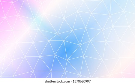Triangles mosaic cover. For flyer, screen, business presentation. Vector illustration. Blur Sweet Dreamy Gradient Color Background