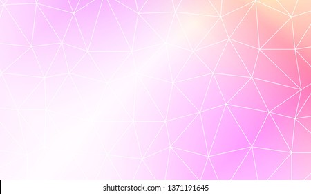 Triangles mosaic cover. For flyer, screen, business presentation. Vector illustration. Blur Sweet Dreamy Gradient Color Background