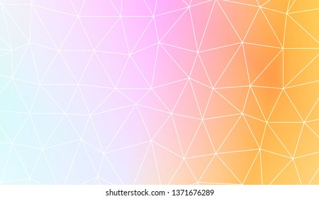 Triangles mosaic cover. For flyer, screen, business presentation. Vector illustration. Blur Sweet Dreamy Gradient Color Background