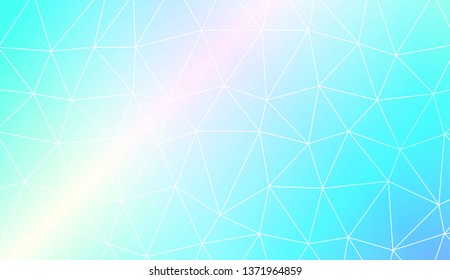 Triangles mosaic cover. For flyer, screen, business presentation. Vector illustration. Blur Sweet Dreamy Gradient Color Background