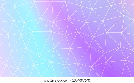 Triangles mosaic cover. For flyer, screen, business presentation. Vector illustration. Blur Sweet Dreamy Gradient Color Background