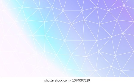 Triangles mosaic cover. For flyer, screen, business presentation. Vector illustration. Blur Sweet Dreamy Gradient Color Background