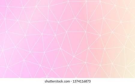 Triangles mosaic cover. For flyer, screen, business presentation. Vector illustration. Blur Sweet Dreamy Gradient Color Background