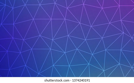 Triangles mosaic cover. For flyer, screen, business presentation. Vector illustration. Blur Sweet Dreamy Gradient Color Background