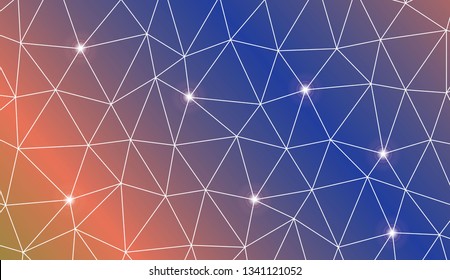Triangles mosaic cover. Template for your banner. Vector illustration. Creative gradient color