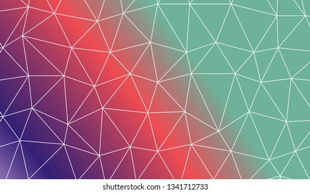 Triangles mosaic cover. Template for your banner. Vector illustration. Creative gradient color