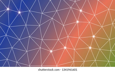 Triangles mosaic cover. Template for your banner. Vector illustration. Creative gradient color