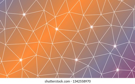 Triangles mosaic cover. Template for your banner. Vector illustration. Creative gradient color