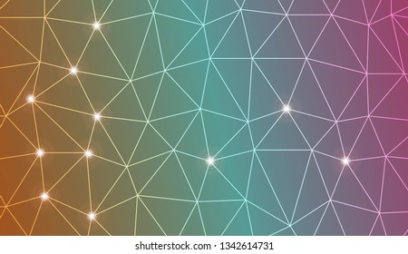 Triangles mosaic cover. Template for your banner. Vector illustration. Creative gradient color