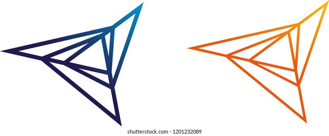triangles in motion. logo icon