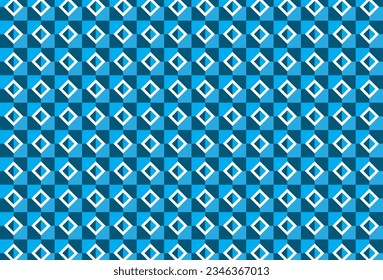 The triangles nested in the quadrilateral are layered in blue and white. Can be used as a background for the event or as a fabric pattern