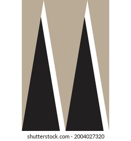 Triangles on brown background, vector