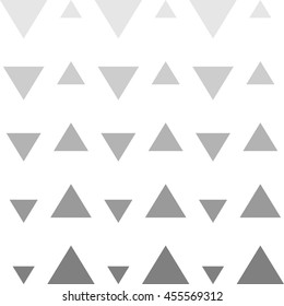 Triangles on a white background. Monochrome image.