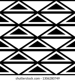 Triangles ornament. Digital paper, textile print, web design, abstract.Geometrical background. Seamless pattern. Geometric figures backdrop. Triangular shapes wallpaper. Polygons motif. Vector.
