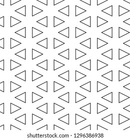 Triangles ornament. Geometric backdrop. Triangular shapes wallpaper. Figures background. Polygons motif. Digital paper, textile print, web design, abstract. Seamless pattern. Vector