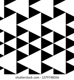 Triangles ornament. Geometric backdrop. Triangular shapes wallpaper. Figures motif. Polygons background. Digital paper, textile print, web design, abstract. Seamless pattern. Vector.