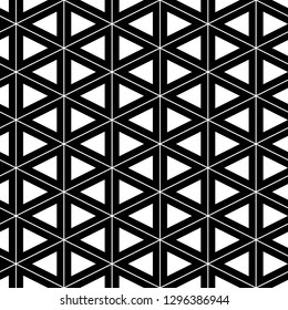 Triangles ornament. Geometric backdrop.Seamless pattern. Triangular shapes wallpaper. Figures background. Polygons motif. Digital paper, textile print, web design, abstract. Vector