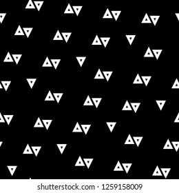 Triangles ornament. Geometrical backdrop. Geometric figures background. Digital paper, textile print, web design, abstract. Seamless pattern. Triangular shapes wallpaper. Polygons motif. Vector