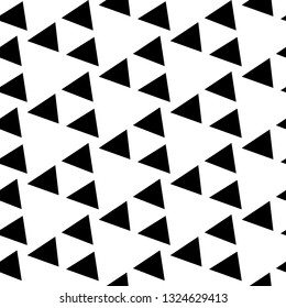 Triangles ornament. Geometrical backdrop. Triangular shapes wallpaper. Geometric figures background. Polygons motif. Digital paper, textile print, web design, abstract. Seamless pattern. Vector.