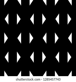 Triangles ornament. Geometrical background. Triangular shapes backdrop. Geometric figures wallpaper. Polygons motif. Digital paper, textile print, web design, abstract. Seamless pattern. Vector.