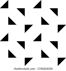Triangles ornament. Seamless pattern. Folk wallpaper.  Vector art.