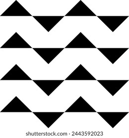 Triangles ornament. Seamless pattern. Folk wallpaper. Triangular shapes backdrop. Embroidery background. Tribal motif. Ethnic ornate. Digital paper, textile print, abstract illustration. Vector art.