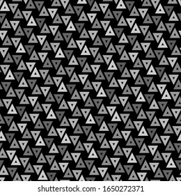 Triangles ornament. Triangular shapes wallpaper.Geometric figures background. Geometrical backdrop. Polygons motif. Digital paper, textile print, web design, abstract. Seamless pattern. Vector