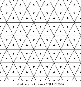 Triangles ornament.Figures background. Polygons motif. Digital paper, textile print, web design, abstract. Geometric backdrop. Seamless pattern. Triangular shapes wallpaper. Vector.