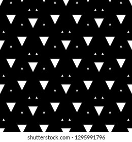 Triangles ornament.Geometric wallpaper. Triangular shapes backdrop. Figures motif. Polygons background. Digital paper, textile print, web design, abstract. Seamless pattern. Vector.