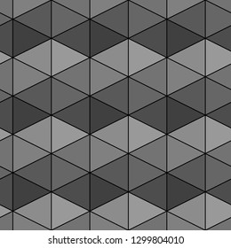 Triangles ornament.Triangular shapes wallpaper. Geometric backdrop. Figures background. Polygons motif. Digital paper, textile print, web design, abstract. Seamless pattern. Vector