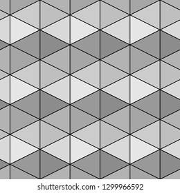 Triangles ornament.Triangular shapes wallpaper. Geometric backdrop. Figures background.Seamless pattern. Polygons motif. Digital paper, textile print, web design, abstract. Vector.