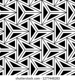 Triangles pattern. Geometrical backdrop. Polygons motif. Triangular shapes wallpaper. Linear ornament. Geometric figures background. Digital paper, textile print, abstract. Seamless vector.