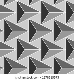 Triangles pattern. Geometrical backdrop. Polygons ornament. Triangular shapes wallpaper. Geometric background. Digital paper, textile print, abstract. Seamless vector.