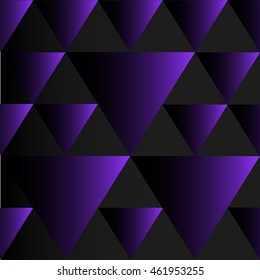 Triangles pattern. Picture for clothes, shirts. Example of a tie. Set of small and big triangles
