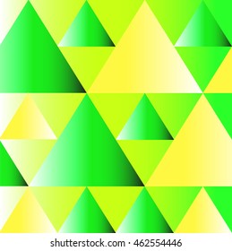 Triangles pattern. Picture for clothes, shirts. Example of a tie. Set of small and big triangles
