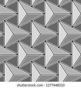 Triangles pattern. Polygons ornament. Geometric background. Triangular shapes wallpaper. Geometrical backdrop. Digital paper, textile print, abstract. Seamless vector.