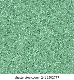Triangles pattern. Tiny triangles size. Solid shapes in frames. Monotone style. Repeatable pattern. Beautiful vector tiles. Green foliage blend. Seamless vector illustration.