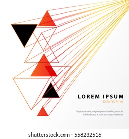 Triangles with Perspective Lines Modern Graphic/Design Elements with Clean Minimal Style Background