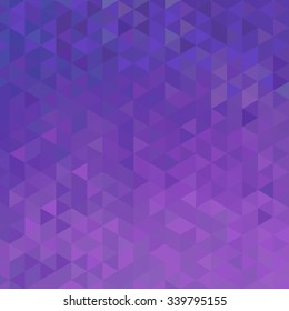 Triangles poligonal background in violet tones.Vector illustration.